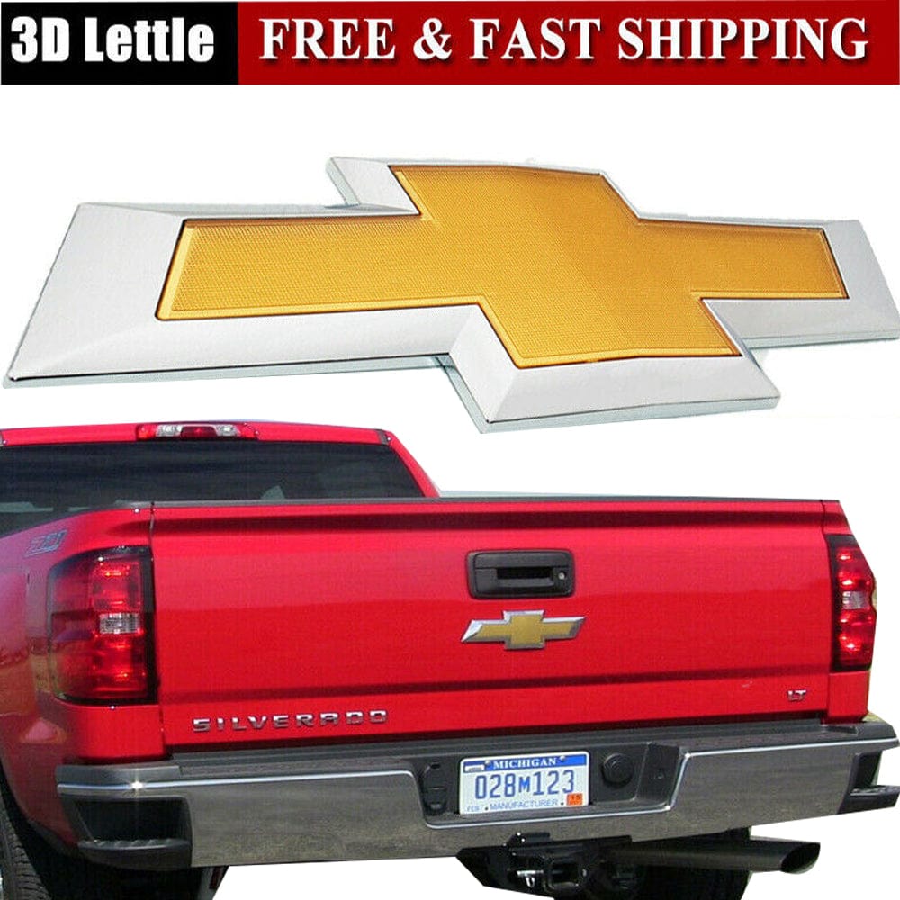 Chevrolet Silverado Emblem Tailgate BowTie 22786435 - Gold
