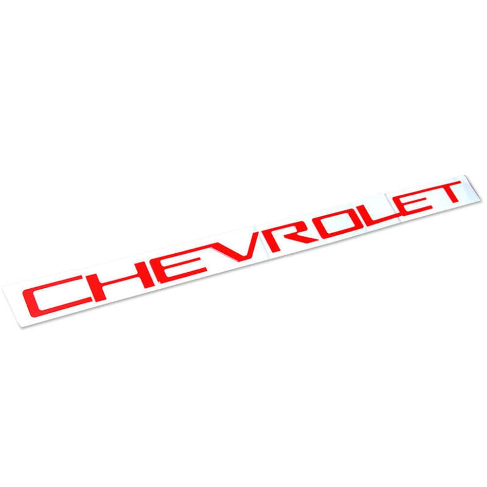 Chevrolet Silverado Emblems Rear tailgate Letters Insert Nameplate Red