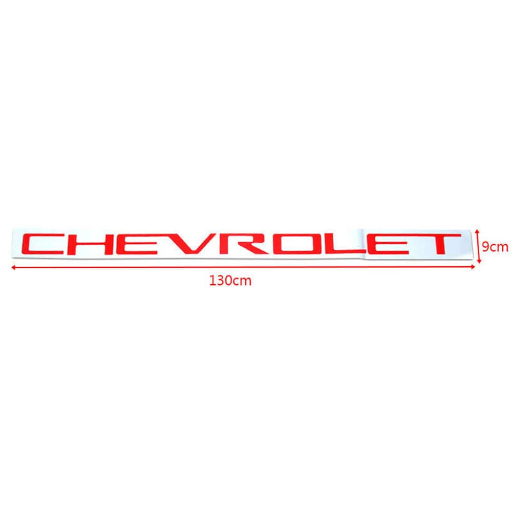 Chevrolet Silverado Emblems Rear tailgate Letters Insert Nameplate Red