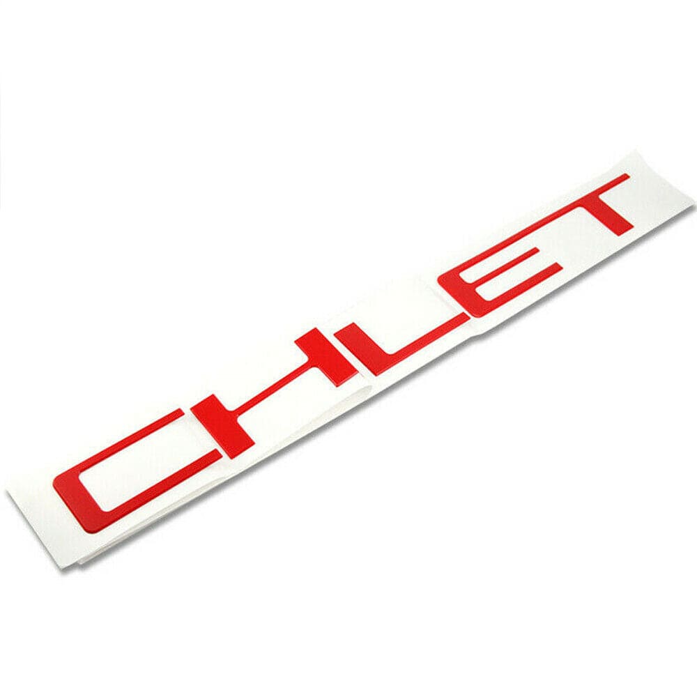Chevrolet Silverado Emblems Rear tailgate Letters Insert Nameplate Red