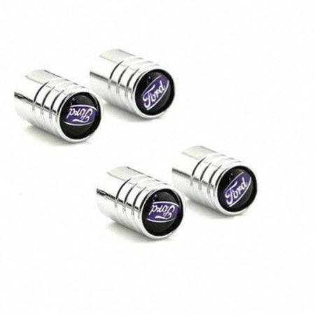 Chrome Car Wheel Tire Air Dust Valve Caps Stem Cover with Ford Emblem
