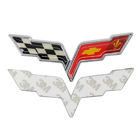 Corvette C6 Emblem Crossed Flags 22901568 22901567