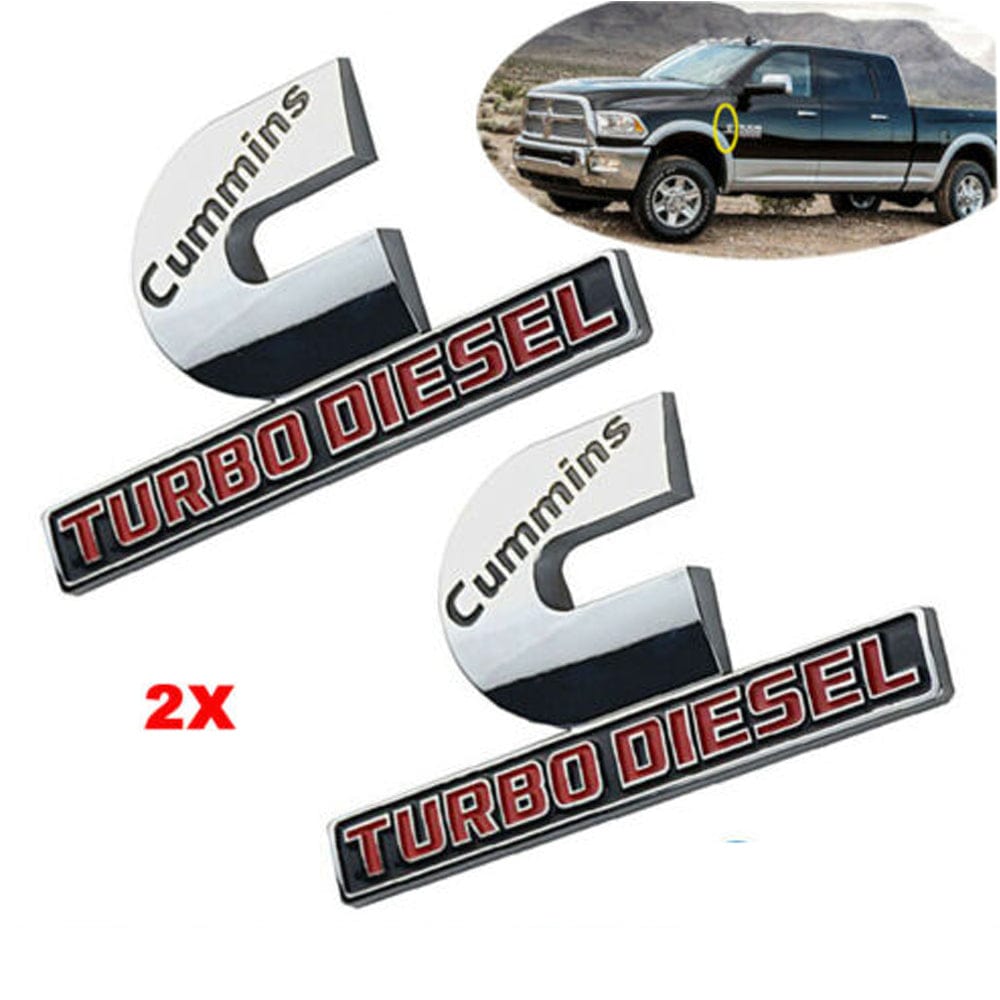 Cummins Emblems Turbo Diesel 68365891AA 2pcs