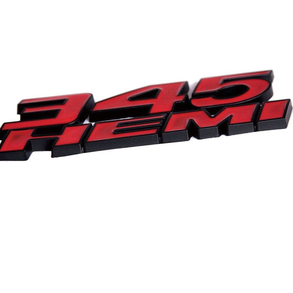 Dodge Challenger Emblem 345 HEMI Letter Badge Red