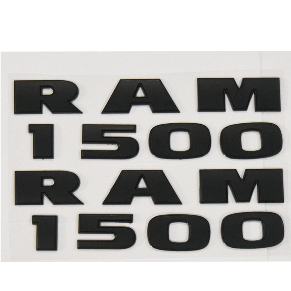 Dodge RAM 1500 Emblem kit - RAM 1500, Hemi 5.7 Liter, 4X4 letter Badge ...