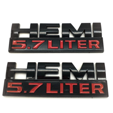 Dodge RAM 1500 Emblem kit - RAM 1500, Hemi 5.7 Liter, 4X4 letter Badge