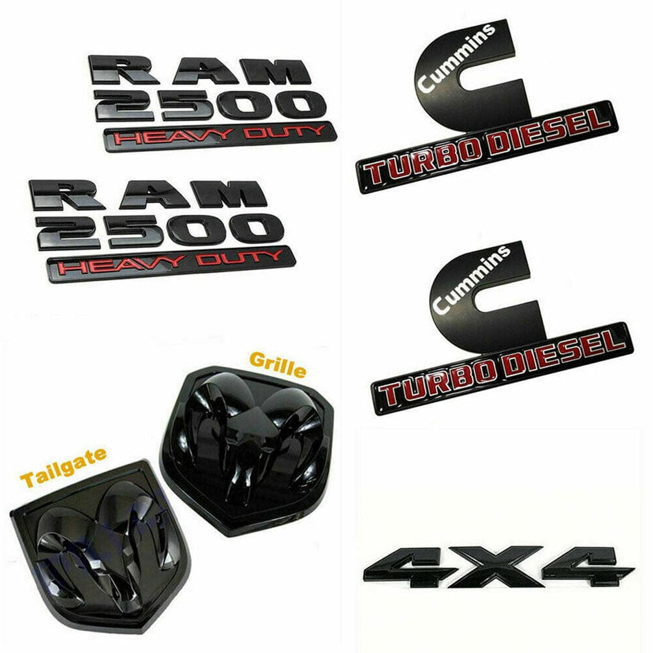 Dodge Ram Emblem kit - Grille Tailgate Ram 2500HD Cummins 4X4