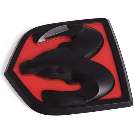 Dodge Ram Emblem Rear Tailgate Black Red