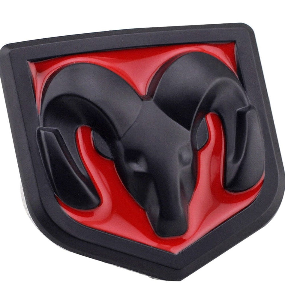Dodge Ram Emblem Rear Tailgate Black Red