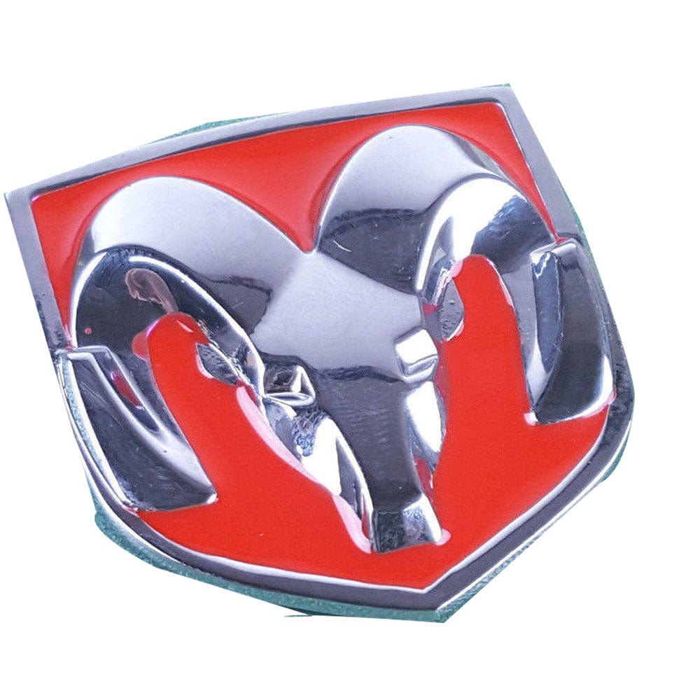 Dodge Ram Emblem Rear Tailgate Silver Red 68218155AA
