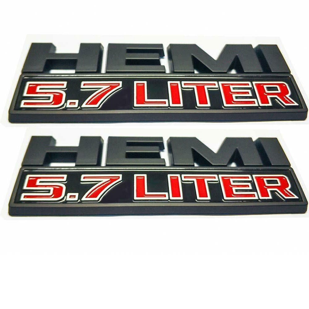 Engine Liter Emblems Dodge Ram HEMI 5.7 LITER Emblem 68247898AA – AFA-Motors