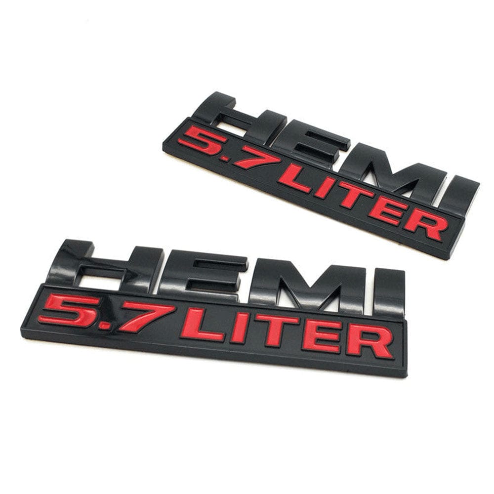 Engine Liter Emblems Dodge Ram HEMI 5.7 LITER Emblems 68247898AA – AFA-Motors