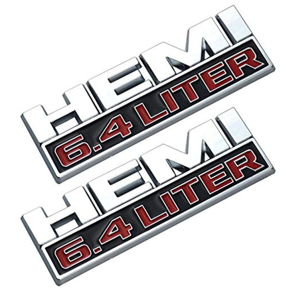Engine Liter Emblems Dodge Ram HEMI 6.4 LITER Emblem 68154708AB – AFA-Motors