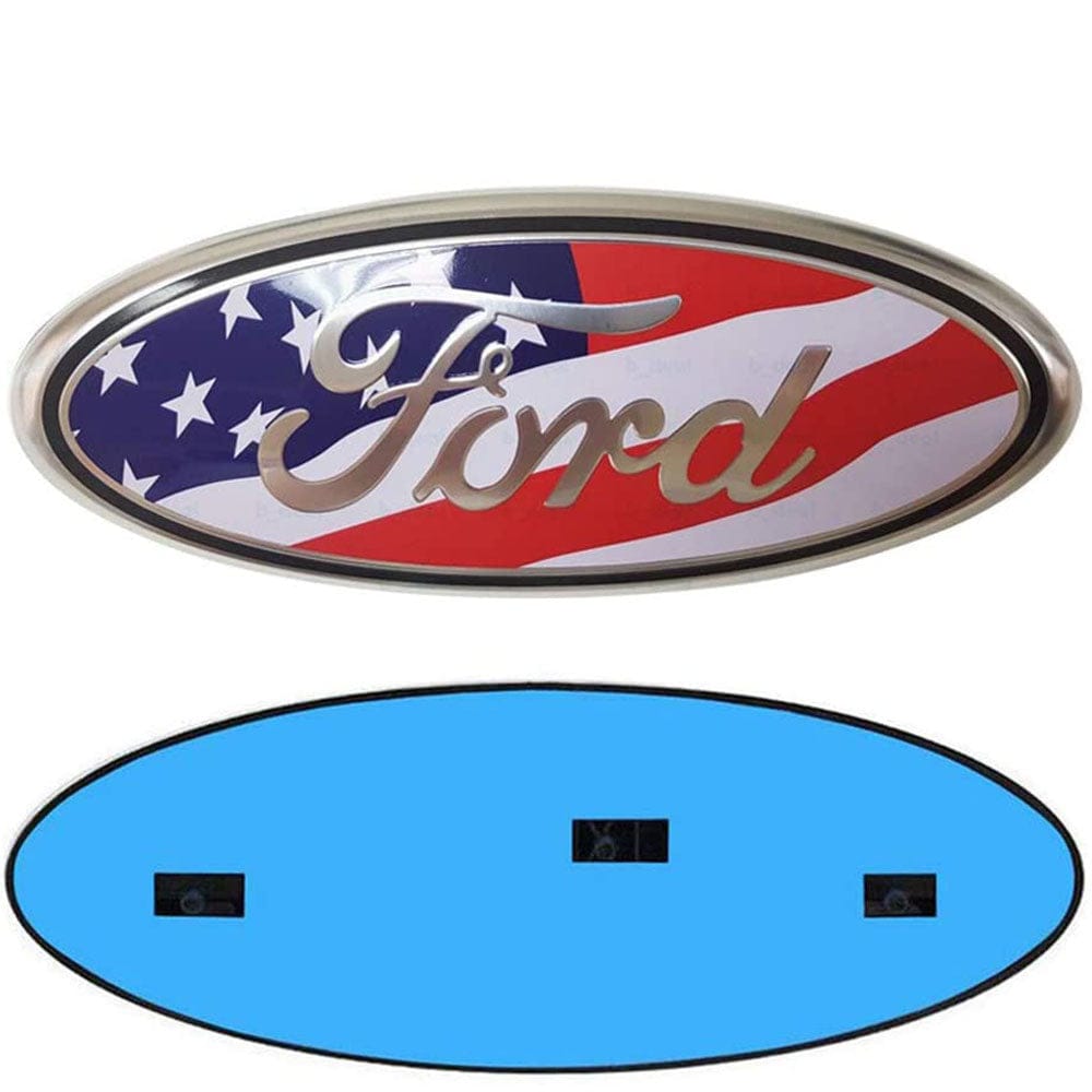 Ford  9" Oval American Flag Emblem - Patriotic Truck Badge 8C3Z-1542528-A