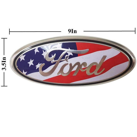 Ford  9" Oval American Flag Emblem - Patriotic Truck Badge 8C3Z-1542528-A