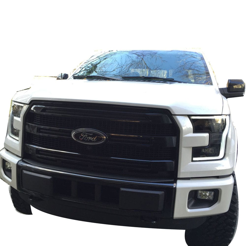 FORD Emblem 9 inch Oval Black Silver Al3z9942528-B