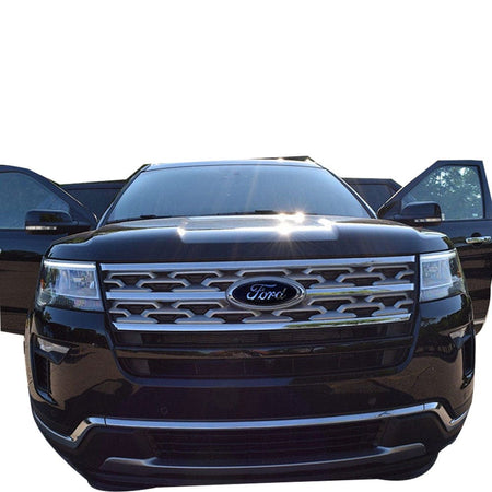 FORD Emblem 9 inch Oval Black Silver Al3z9942528-B