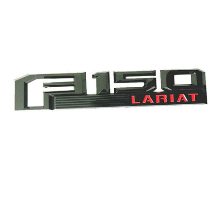 Ford F-150 Lariat Fender Emblem Black Red