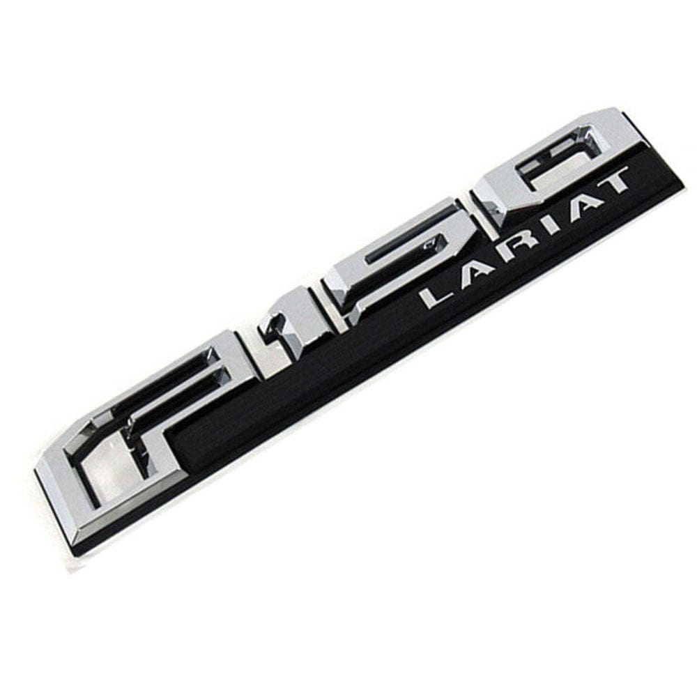 Ford F-150 Lariat Fender Emblem Chrome Black