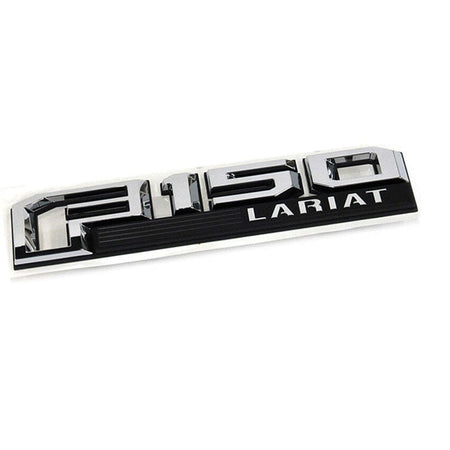Ford F-150 Lariat Fender Emblem Chrome Black