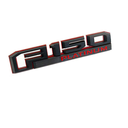 Ford F-150 Platinum Fender Emblem Black Red FL3Z-16720-G, FL3Z-16720-H