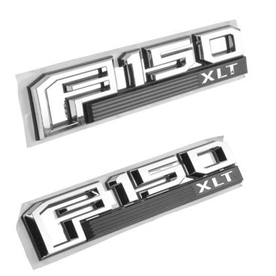 Ford F-150 XLT Fender Emblem Chrome& Black ‎FL3Z-16720-D