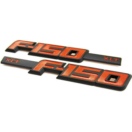 Ford F-150 XLT Fender Emblem Red 9L3Z-16720-CB, 9L3Z-16720-C