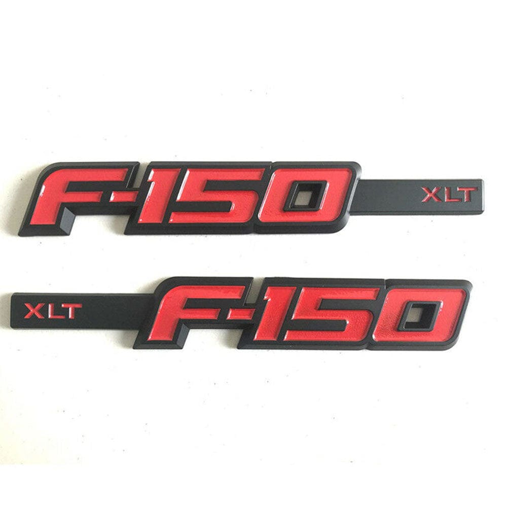 Ford F-150 XLT Fender Emblem Red 9L3Z-16720-CB, 9L3Z-16720-C