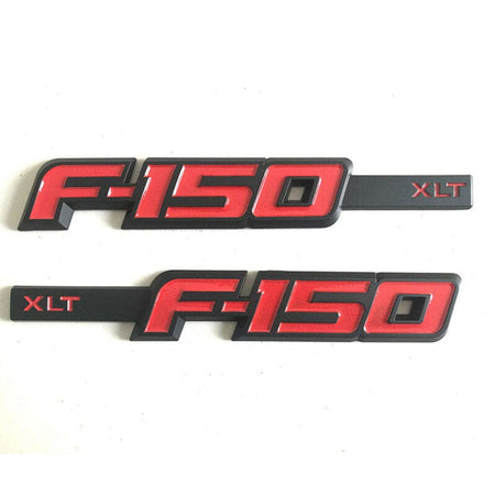 Ford F-150 XLT Fender Emblem Red 9L3Z-16720-CB, 9L3Z-16720-C