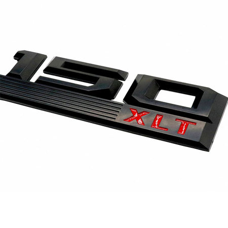 Ford F-150 XLT Fender Emblem - Red & Black OEM Replacement Badge FL3Z-16720-D
