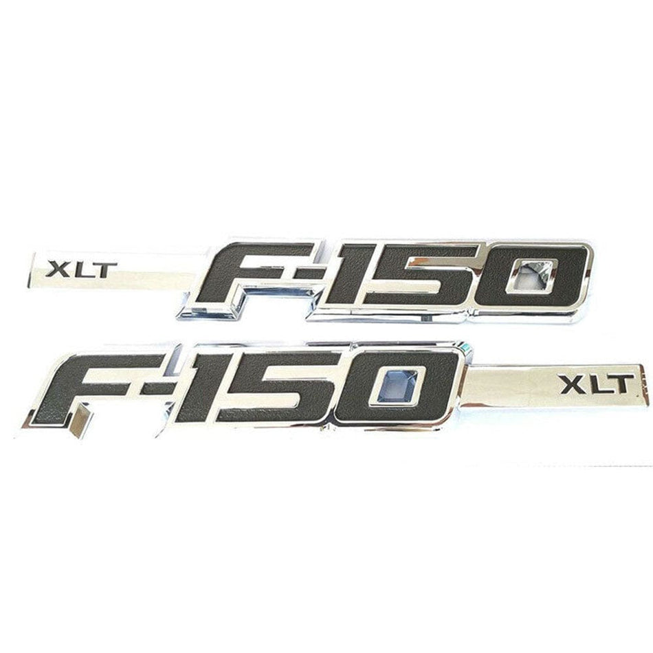 Ford F-150 XLT Fender Emblems Chrome 9L3Z-16720-CB, 9L3Z-16720-C