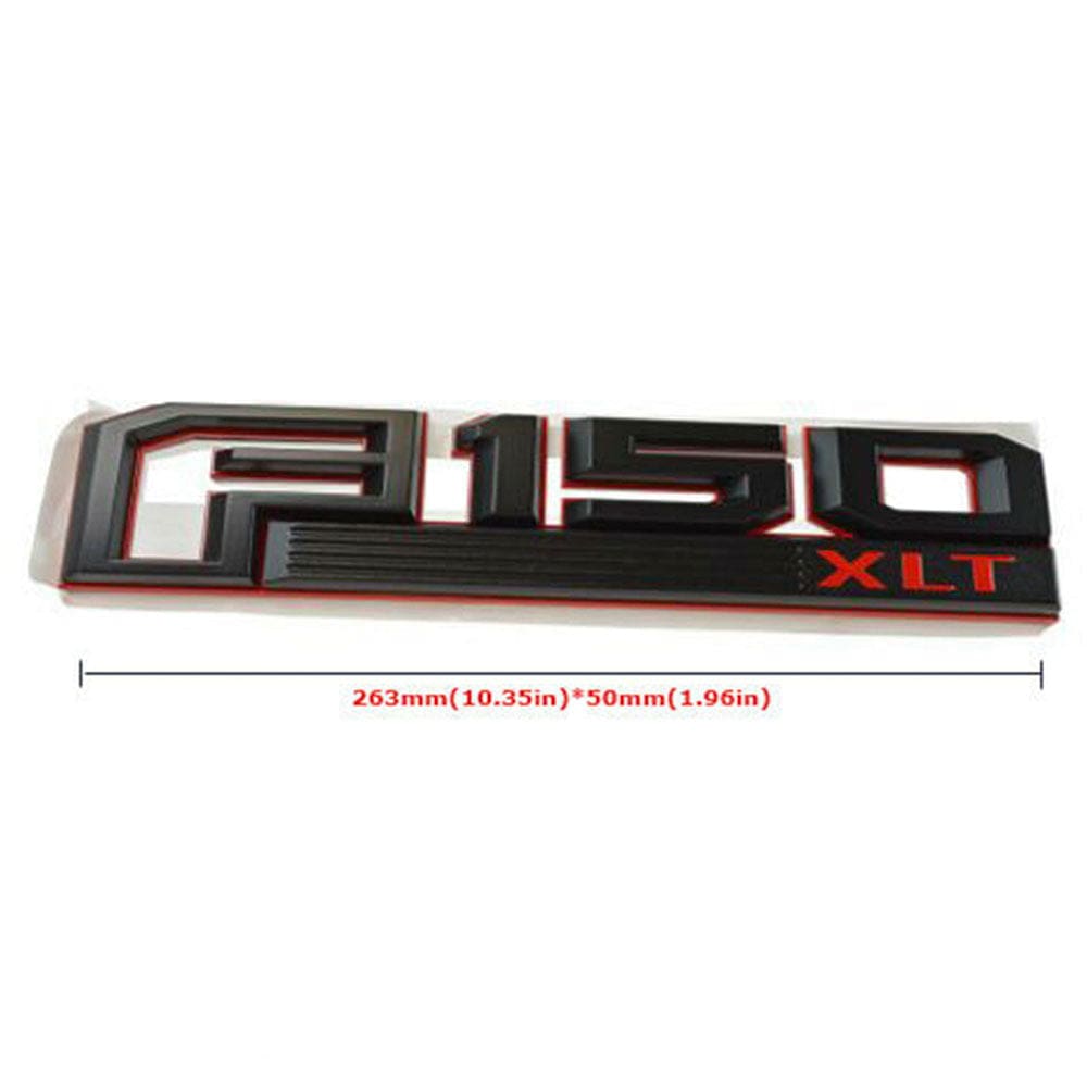 Ford F150 XLT Fender Emblem GL3Z-16720-C/D - Red & Black Side Badge Decal