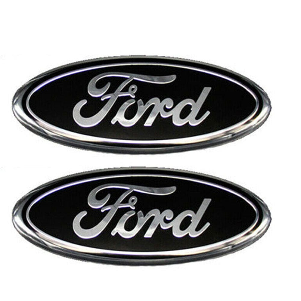 Ford OEM Emblem  F150, F250, F350 9" Oval Black Silver AL3Z-9942528-B