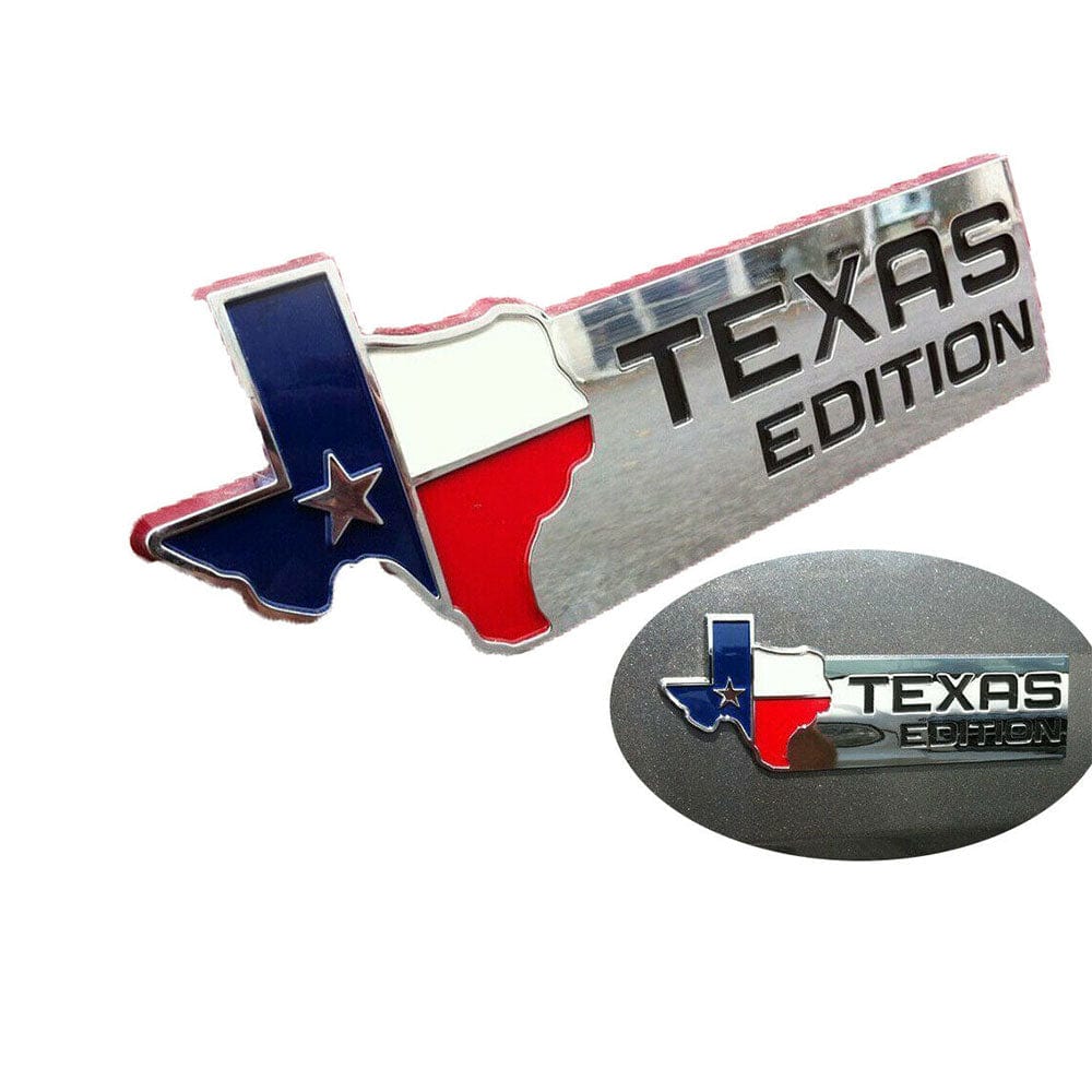 Ford Texas Edition Emblem - Universal Stick-on Badge for F-150/F-250/F-350 XL