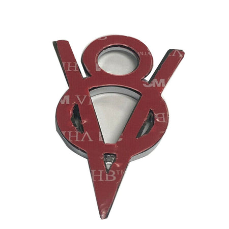 Ford V8 Racing Emblem Chrome M-7843-V8