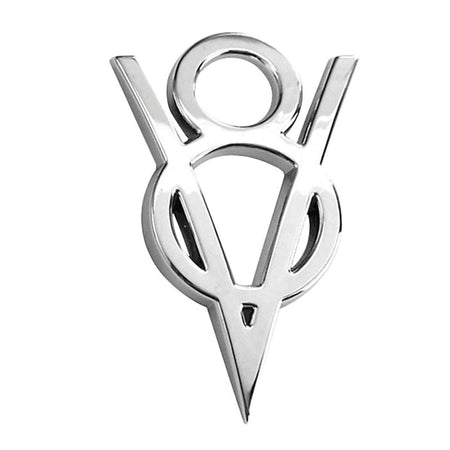 Ford V8 Racing Emblem Chrome M-7843-V8