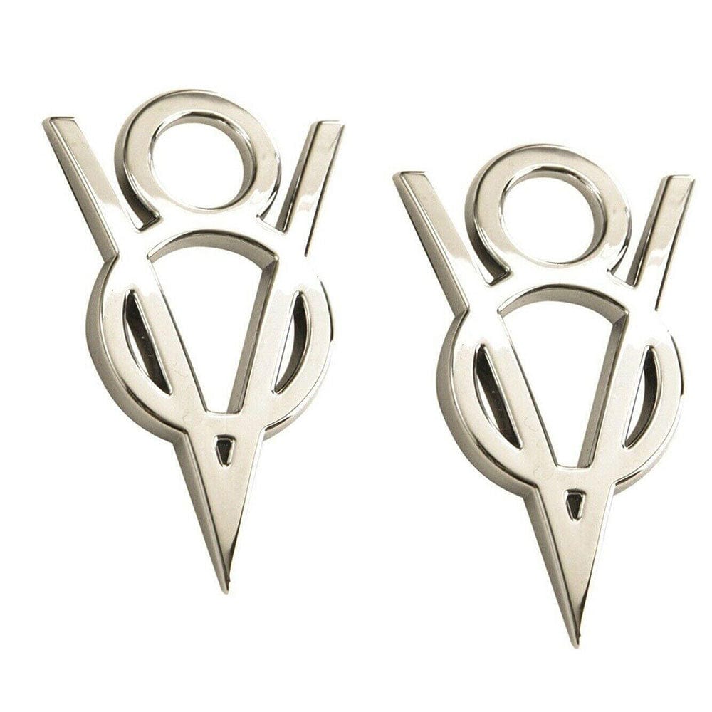 Ford V8 Racing Emblem Chrome M-7843-V8