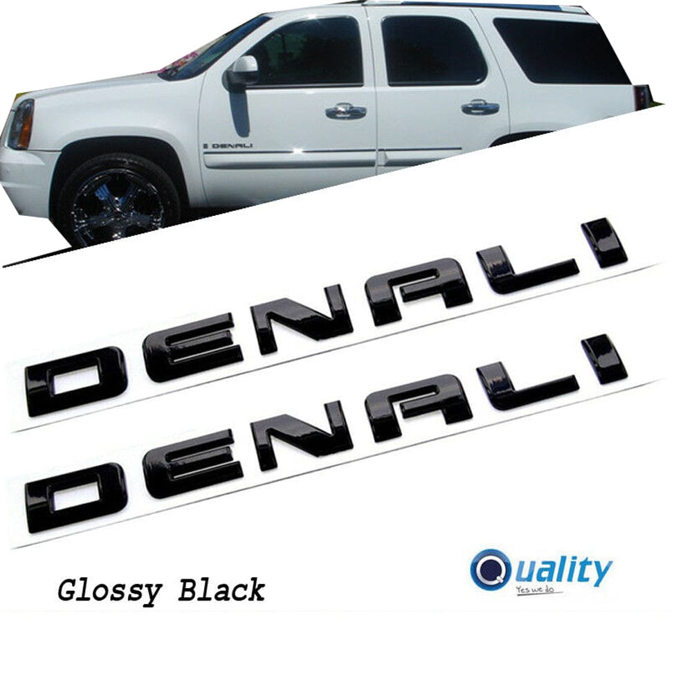 GMC Denali Emblems kit Letter Glossy Black 20930232