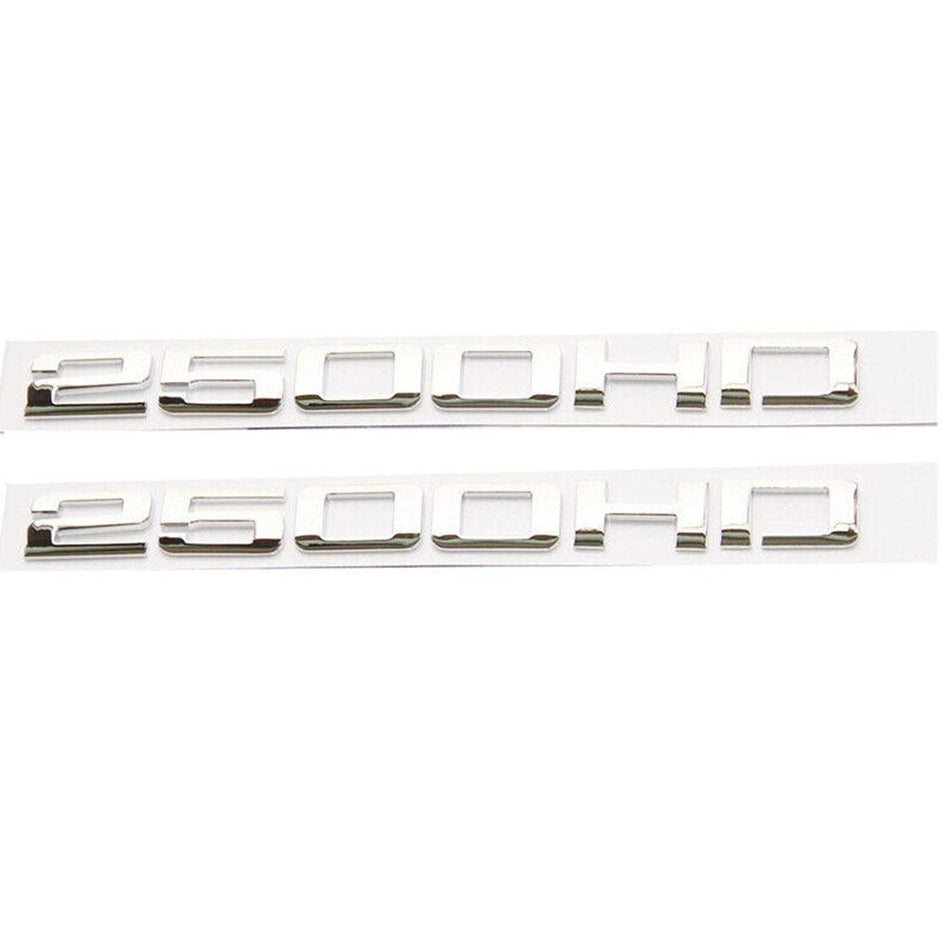 GMC Sierra 2500HD Emblems - 2500HD Letter Chrome