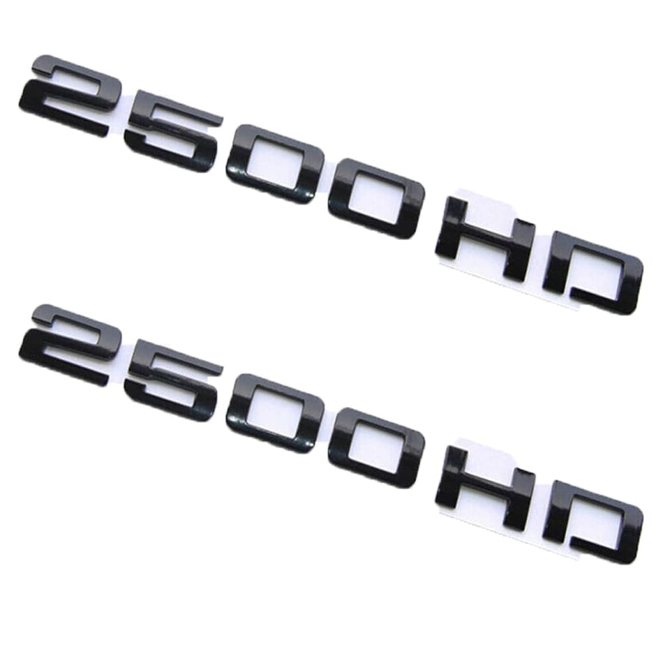 GMC Sierra 2500HD Emblems - 2500HD Letter Glossy Black