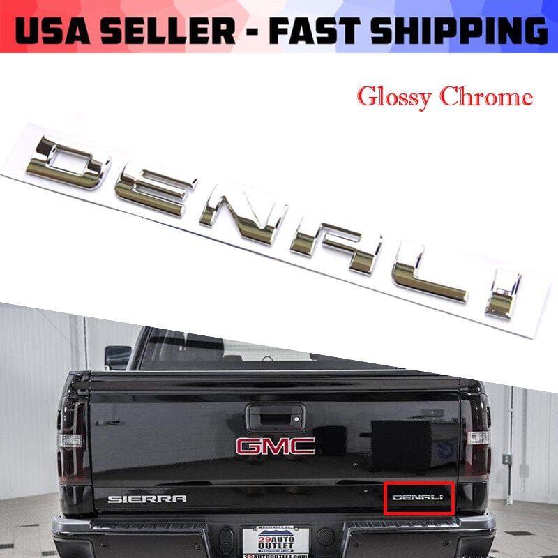 GMC Sierra Denali HD Emblems Glossy Chrome 25779765 2pc
