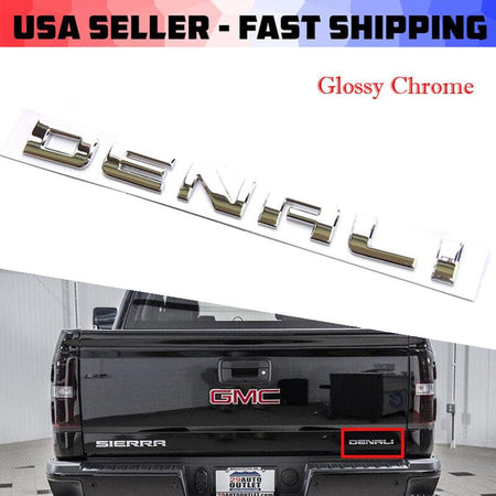 GMC Sierra Denali HD Emblems Glossy Chrome 25779765 2pc