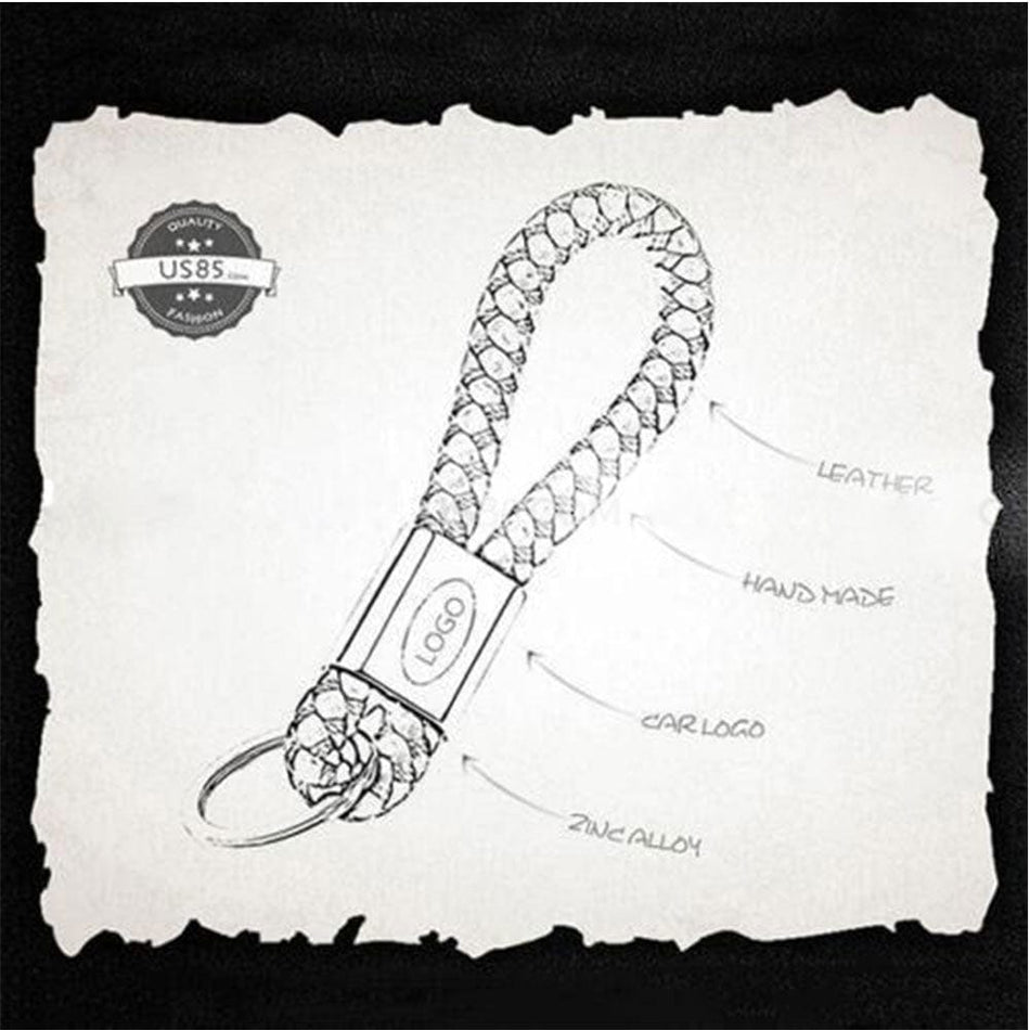 Honda Keychain Red Leather