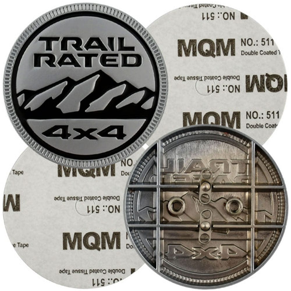 Jeep Trail Rated 4X4 Silver Black 68483961AB