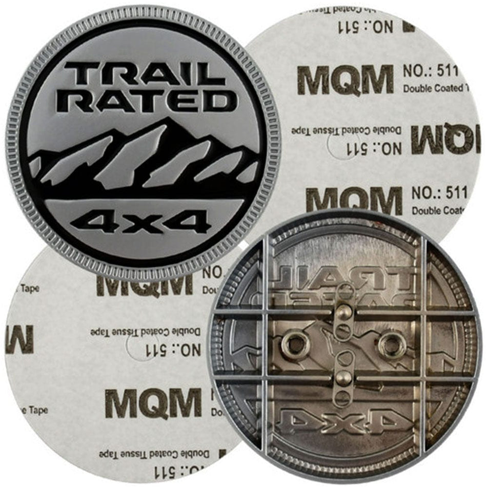 Jeep Trail Rated 4X4 Silver Black 68483961AB