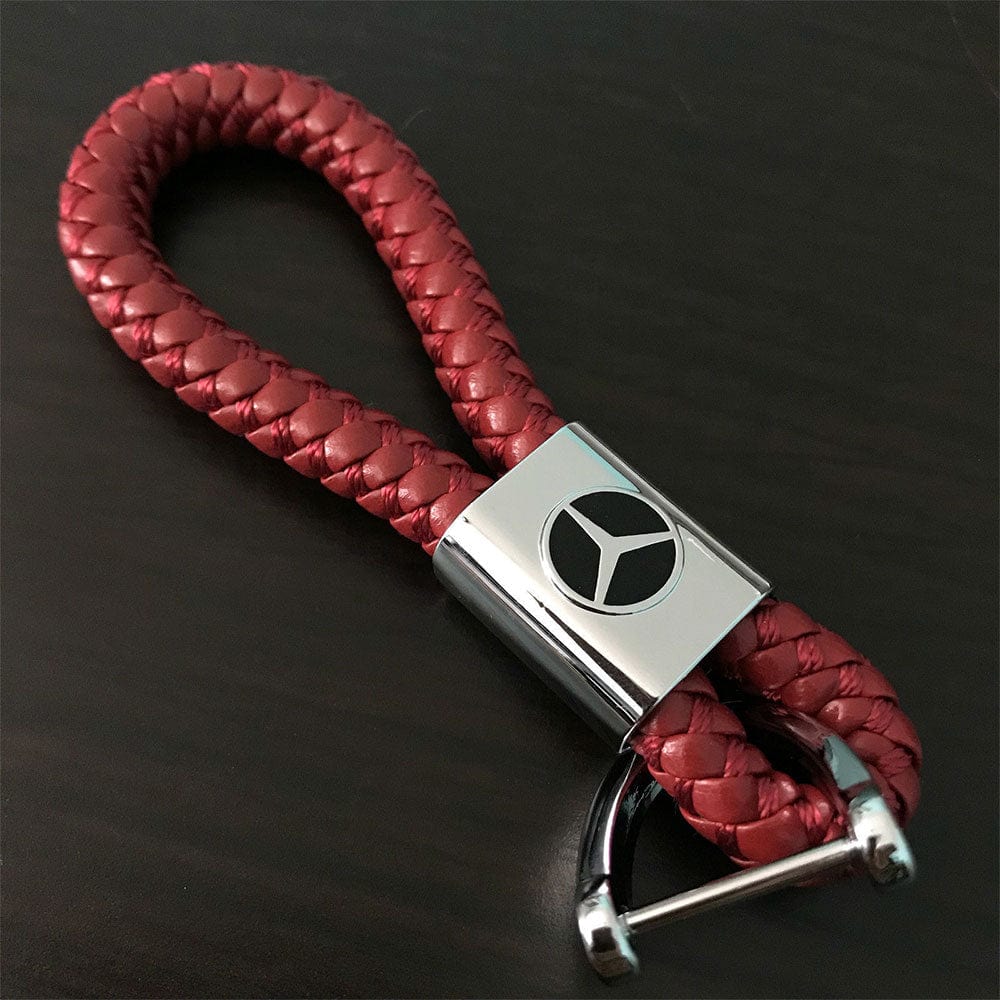 Mercedes-Benz Keyring Red Leather KC-BENZ-R