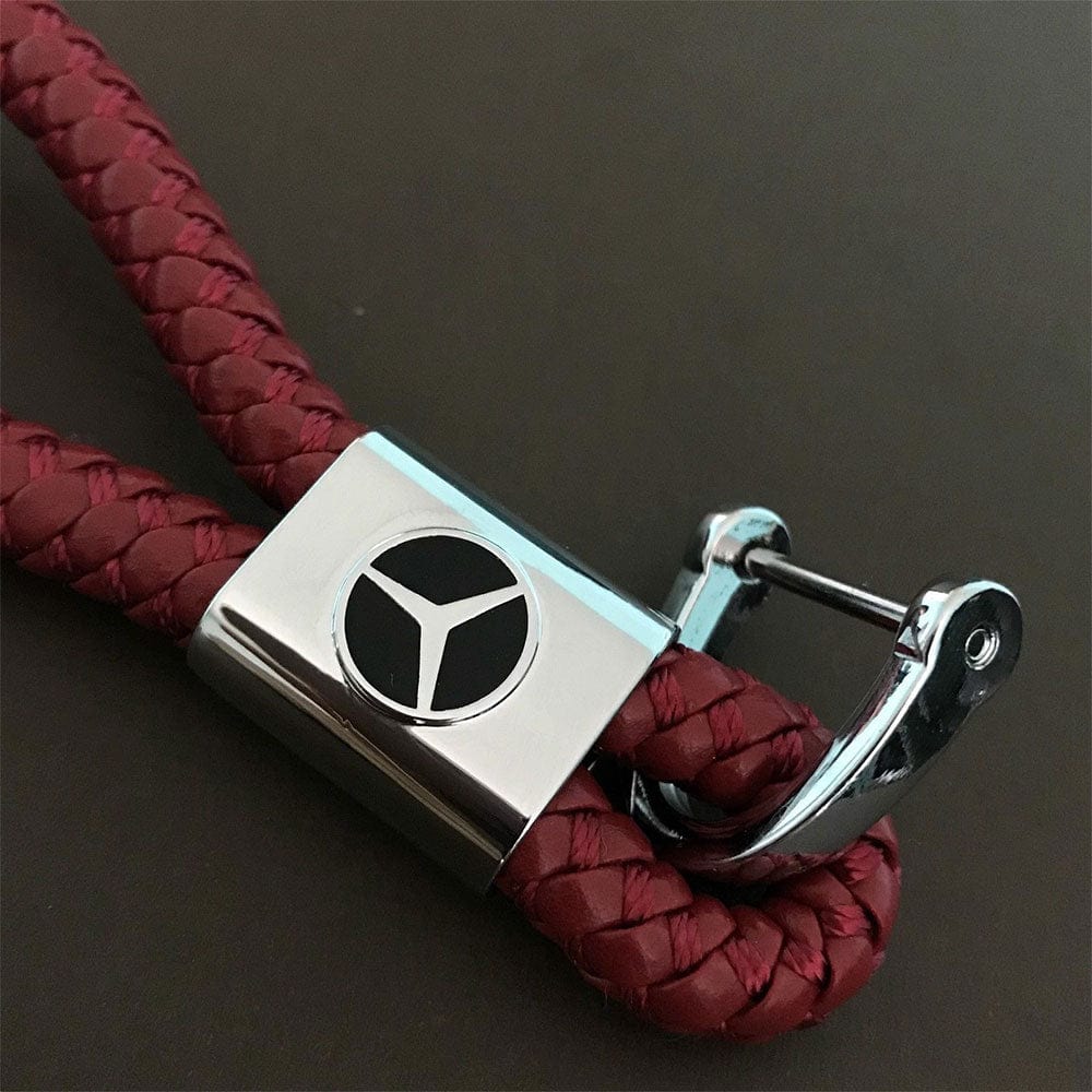 Mercedes-Benz Keyring Red Leather KC-BENZ-R