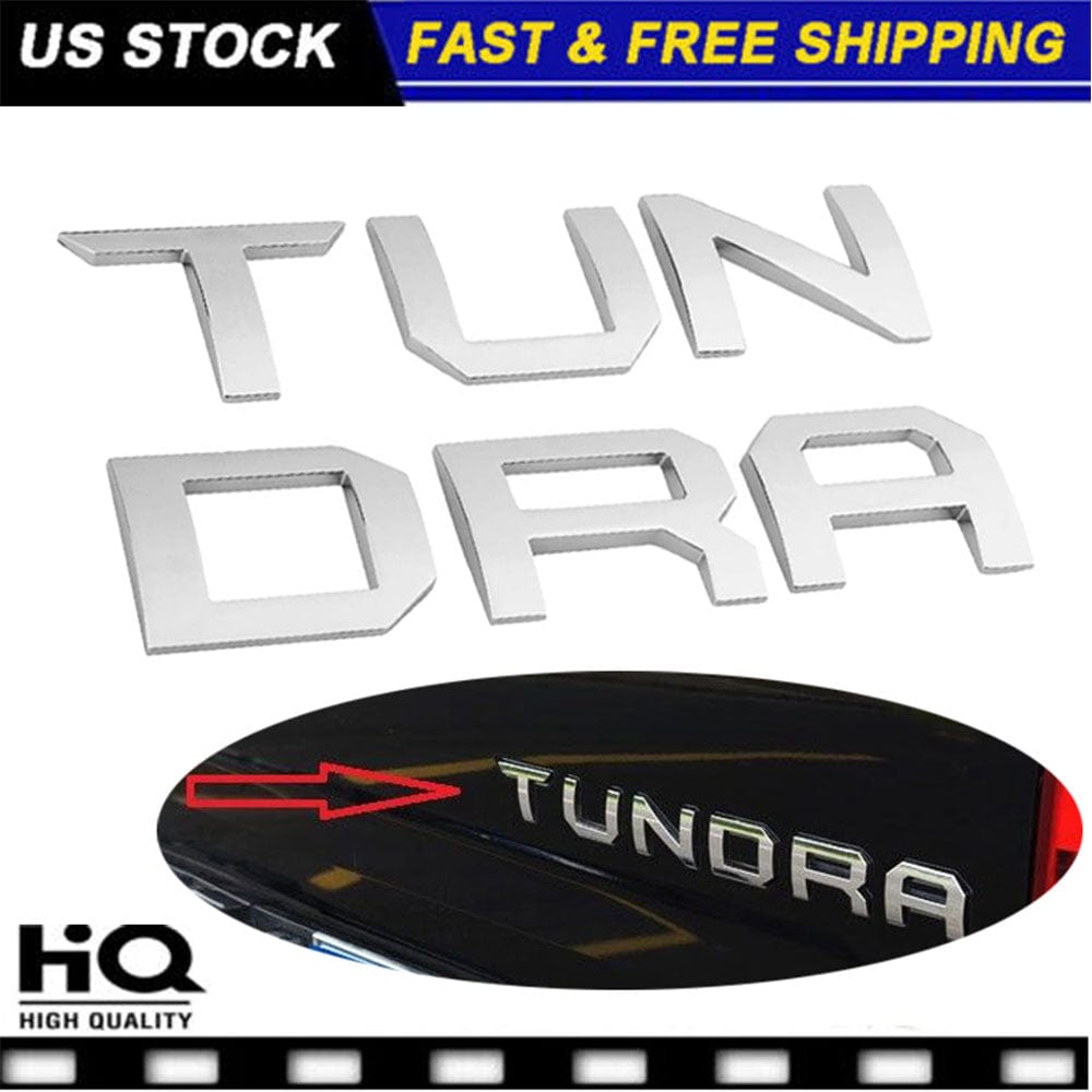 NEW 2014-2019 Toyota TUNDRA 3D Silver/Gray Chrome Tailgate Emblem Raised Logo