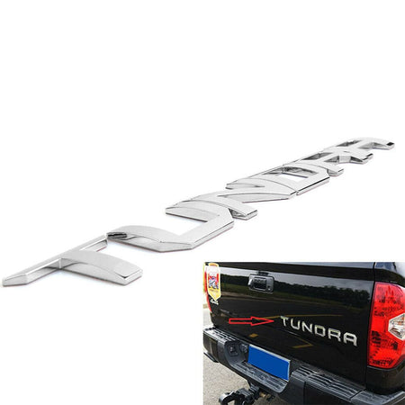 NEW 2014-2019 Toyota TUNDRA 3D Silver/Gray Chrome Tailgate Emblem Raised Logo
