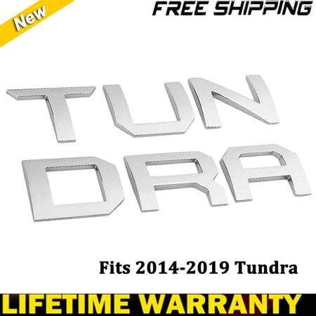 NEW 2014-2019 Toyota TUNDRA 3D Silver/Gray Chrome Tailgate Emblem Raised Logo